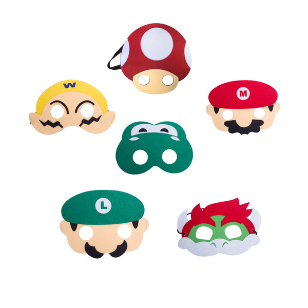 Kids cosplay Super Mario mask felt Party Mask Yoshi Luigi Wario Mario mask Halloween Christmas costumes masquerade masks party favors gifts