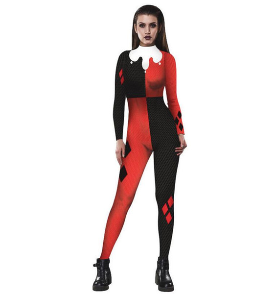 Cartoon role-playing jumpsuits casual outfit blockbuster Halloween jumpsuits clown digital print women's casual pants outfit tights wholesal