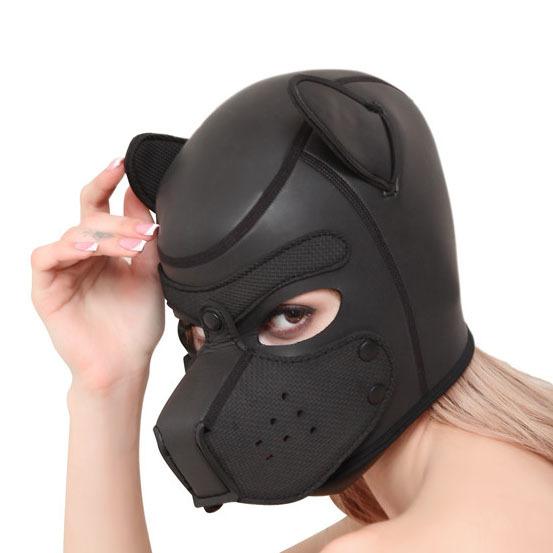 Sexy Bondage Hood Fetish Zipper Mouth Dog Mask Sex Toys For Woman Couples Restraints Adult Games,PU Leather Bdsm Hood Sex Mask