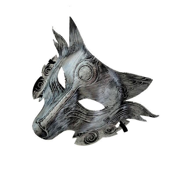 2019 Wolf Animal Mask Festival Halloween Party Cosplay Costume Wolf Ball Bar Decoration Adult Mask Gold and Silver Wholesale