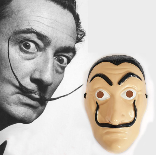 New Hot The House of Paper La Casa De Papel Mask Cosplay Salvador Dali two kinds