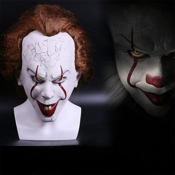 2017 Movie Stephen King's It Pennywise Clown Joker Mask Tim Curry Mask Cosplay Halloween Party Props Mask