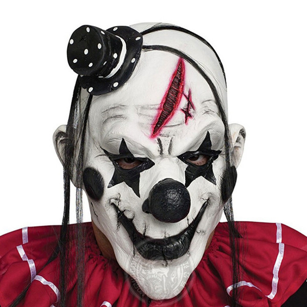 Halloween Latex Clown Mask Hot Sale Unisex Festival Cosplay Headgears Free Size Scaring Costume Accessory Free Shipping