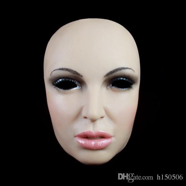 SH-8 Silicone female mask Cross dressing Halloween simulation Beauty Makeup Mask