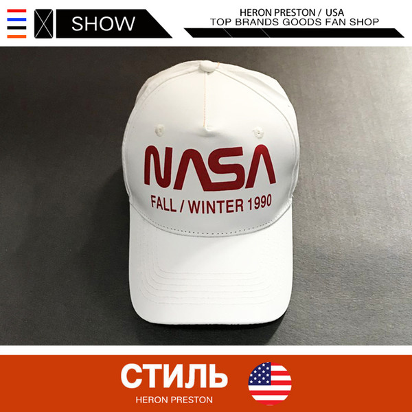 HERON PRESTON NASA HAT 3M Reflector Letter Baseball Cap High Quality VETEMENTS Tommy Men Women white Hat