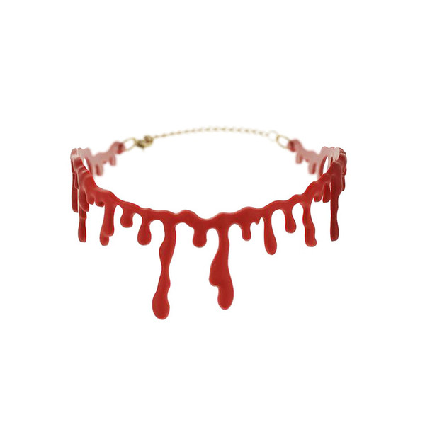 Novelty Halloween Bloody Necklace Cosplay Jewelry for Women Party Costumes