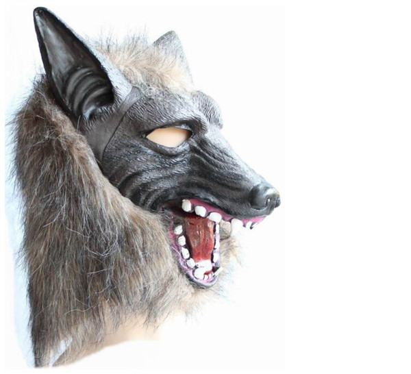 Wholesale-Halloween Animal Wolf Masks Costumes Full Face Claw Gloves Theater Terror Props For Adults Party Cosplay A-0553