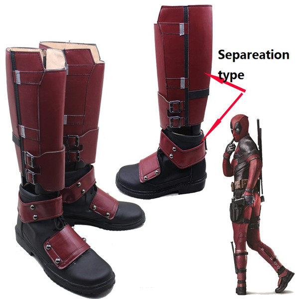 Deadpool From X-men Cosplay Superhero X-Men Deadpool Boots Shoes High Quality PU Custom Made