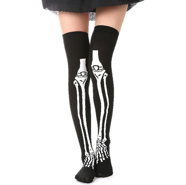 2017 Halloween Wear Party Women Scary Bleed or Skeleton Occupational Stockings Tights Cosplay Female Costumes Hosiery