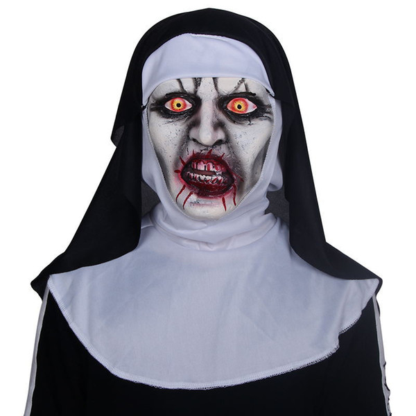 Religieuse Zombia Evocation Soul Masks Costume Accessories Ghost Head Handstand Scary Latex Masks Mens Women Halloween Masks Party Cosplay