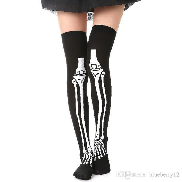 2017 Halloween Wear Party Women Scary Bleed or Skeleton Occupational Stockings Tights Cosplay Female Costumes Hosiery