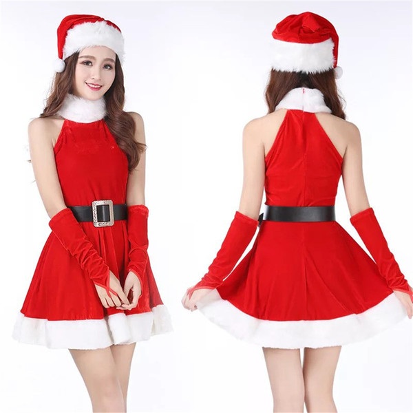 velvet Pure color Stand collar Post zipper Adult belt perform Hats sexy christmas costume mascot mascotte anime