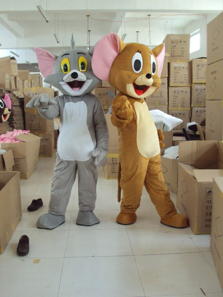 Tom Cat and Jerry Mouse mascot costume adult size Tom Cat and Jerry Mouse mascot costume