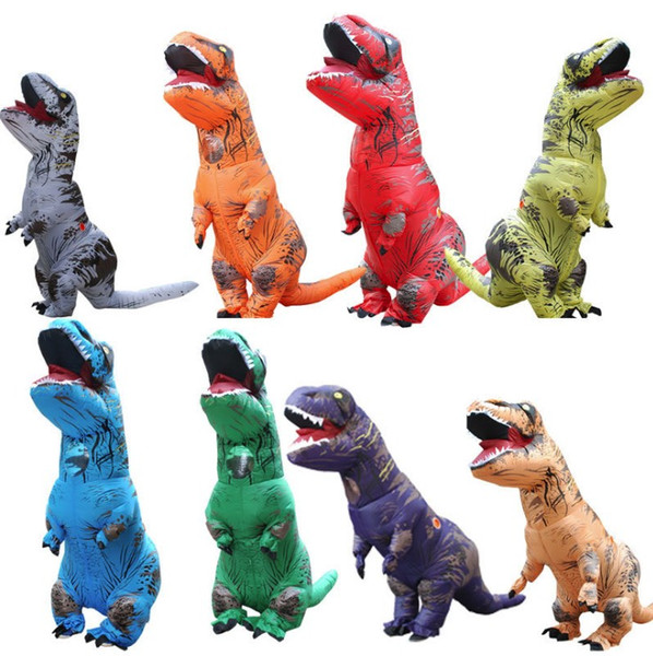 Adult Inflatable Dinosaur T- REX Costume Fantasia Adults Halloween mascot Costume