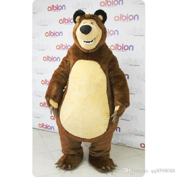 2017 Factory direct sale Masha Bear Ursa Grizzly Mascot Costumes Animal Masha Bear adult Cartoon Mascot Character