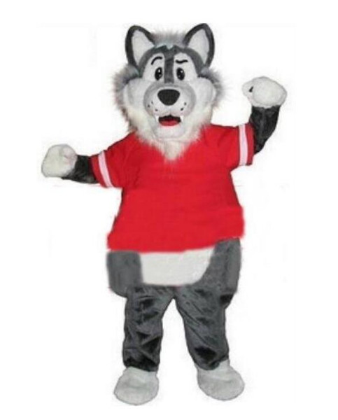 2017 hot sell adult woolly grey Wolf mascots Mascot Costumes 