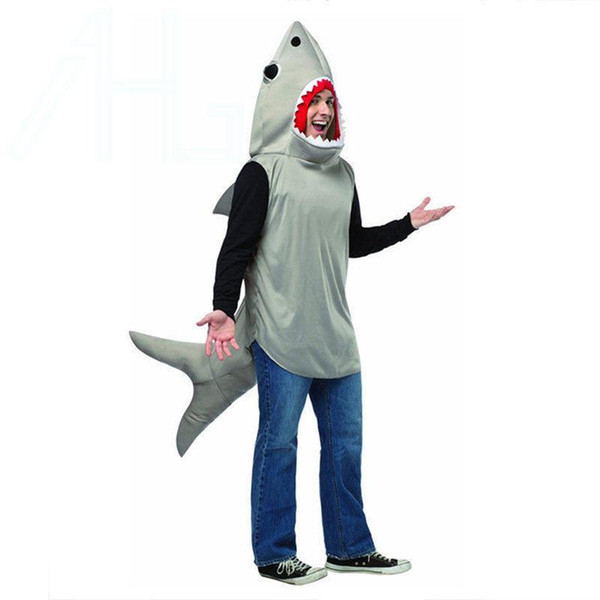 Halloween Shark Men Mascot Costumes Europe Whale Character Mascot Clothes Christmas Party Fancy Dress