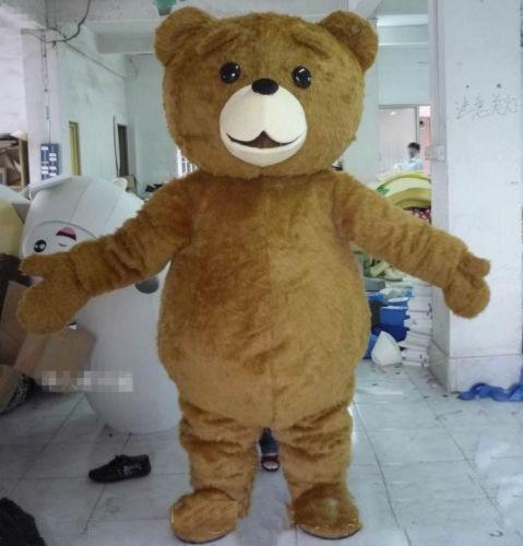 High quality hot Teddy Bear Mascot Costume Cartoon Fancy Dress fast Adult Size