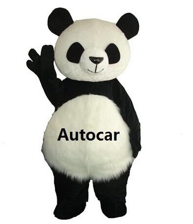 Long Hair Panda Bear Mascot Costume Adult Mascot Men's for Party and Valentine's Day Thanksgiving Day Christmas Halloween and New Years