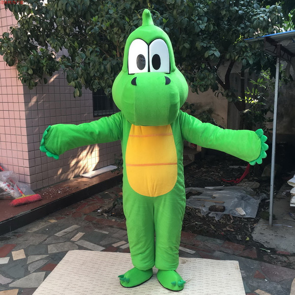 Factory direct EVA material helmet grass green dinosaur mascot costume cartoon costume birthday party masquerade 985