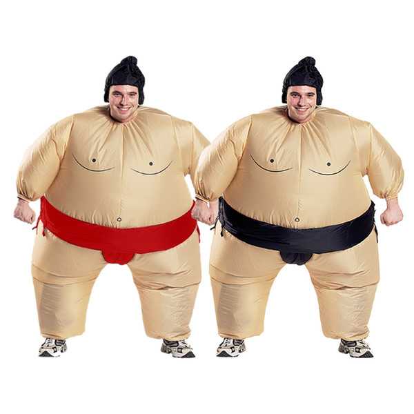 Halloween Men Women Funny Sumo Wrestler Big Guy Cosply Costumes Male Female Party Mascot Costumes Free Shipping