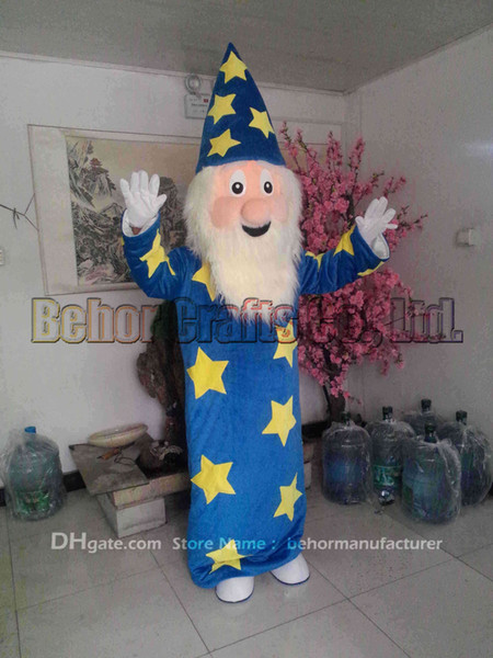 Magician mascot costume , cheap high quality carnival party Fancy plush walking wizard mascot adult size.