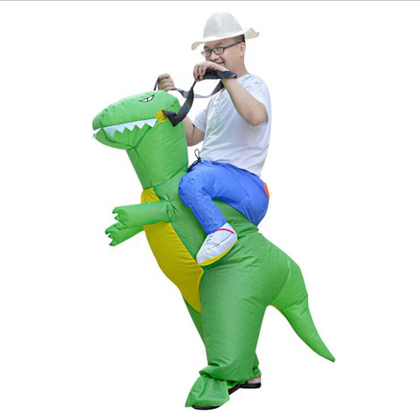 Mascot Inflatable Costume Purple White Dinosaur Fancy Dress Costume Waterproof Polyester Halloween Costume Suits Cute Design free shipping