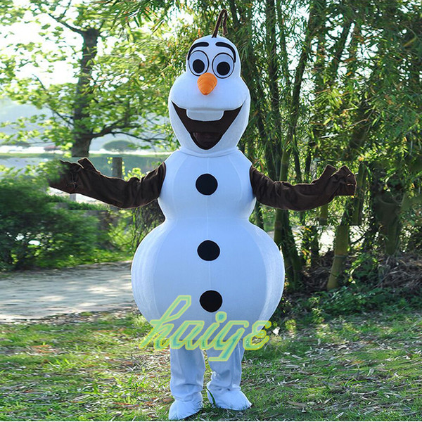 Hot Sale High quality Smiling Snowman Mascot Costume Snowman Clothing Cartoon Character Costume Halloween Christmas birthday party