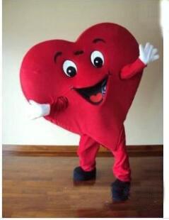 High quality Adult Size Red Heart Mascot Costume Fancy Heart Mascot Costume 