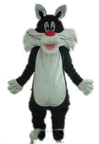 factory sale Ventilationa black cat mascot suit mascot costume for adult to wear