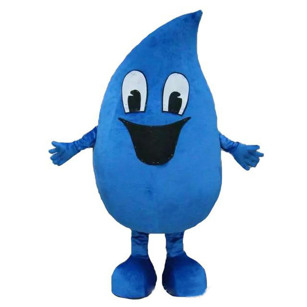 Discount factory sale adult blue Water-drop Mascot costumes Fancy dress Cartoon Costumes Free 