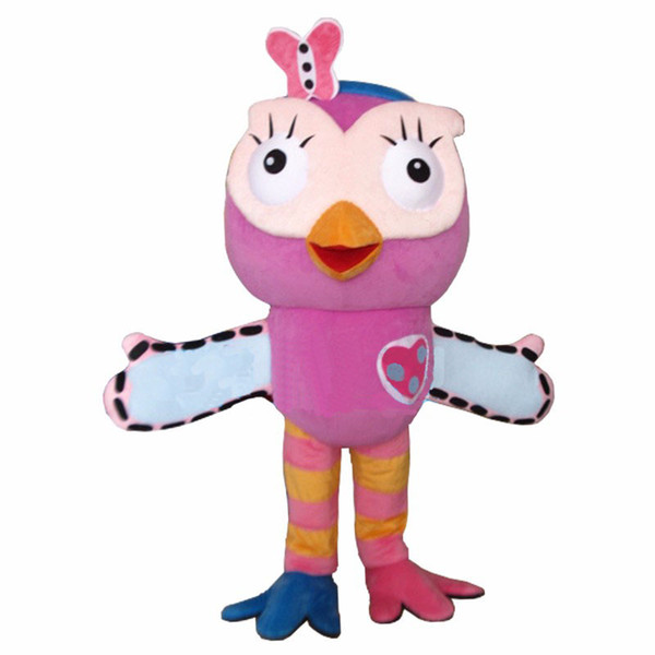 Hot sale Pink Owl Mascot Costume adult Fancy Dress Character mascot costume 