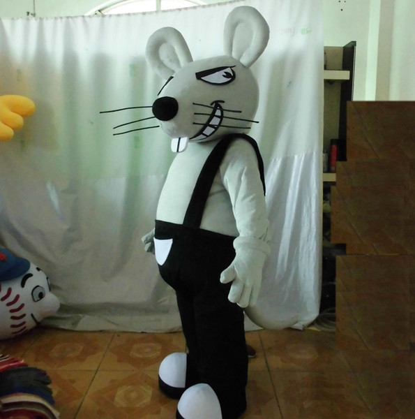 Discount factory sale Ventilation rat mascot costume adult grey mouse mascot costume for sale