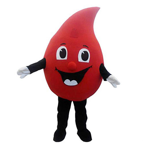 2017 Factory direct sale New special customized red Drop of blood mascot costume Cartoon Fancy Dress