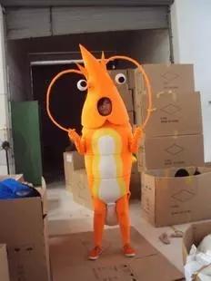 Factory Outlet EVA Material Orange Lobster Mascot Costume Unisex Cartoon Costume Base Shrimp Mascot 246