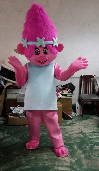 New Mascot Costume Trolls Mascot Parade Quality Clowns Birthdays Troll party fancy Dresss