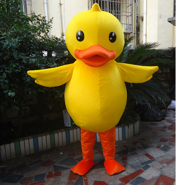 Classical style 2015 High quality Yellow duck mascot costume Adult sized 