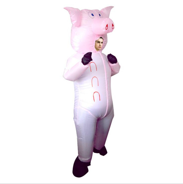 Halloween Men Women Funny Kidnapped by Aliens Cosply Costumes Male Female Funny pig Party Mascot Costumes Inflatable Clothing mascot