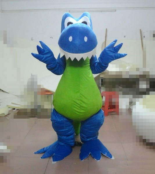 Blue Dinosaur Mascot Costume Party Game Dress Outfits Clothing Advertising Carnival Halloween Xmas Easter Festival Adult