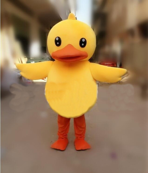 High quality Yellow duck mascot costume Adult sized Christmas performance clothing