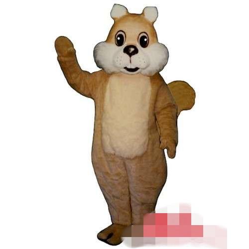 Custom Yellow big tail squirrel mascot costume Adult Size 