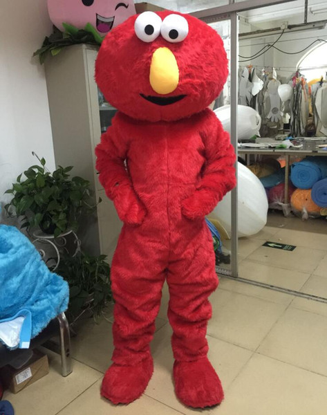 2017 Hot direct selling high quality Long Fur Elmo Mascot Costume Character Costume Cartoon Costume Elmo 