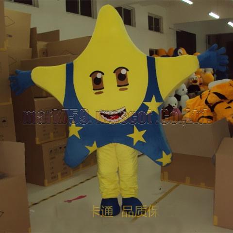 star mascot costume Adult Size,yellow star luxury plush toy carnival party celebrates mascot factory sales.