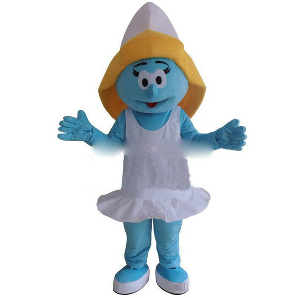 Factory direct sale murf of The Smurfs Mascot Costume Dress Mascot Fancy Adult Size