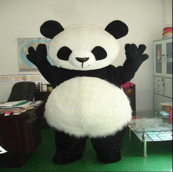 Classical style Plush panda adult size cartoon mascot costume! Free 