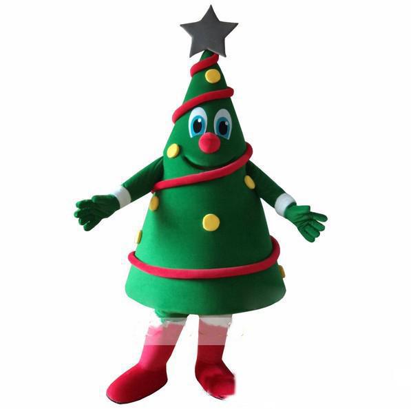 Hot sale Green Christmas Tree Mascot Costume Christmas Carnival performance apparel 