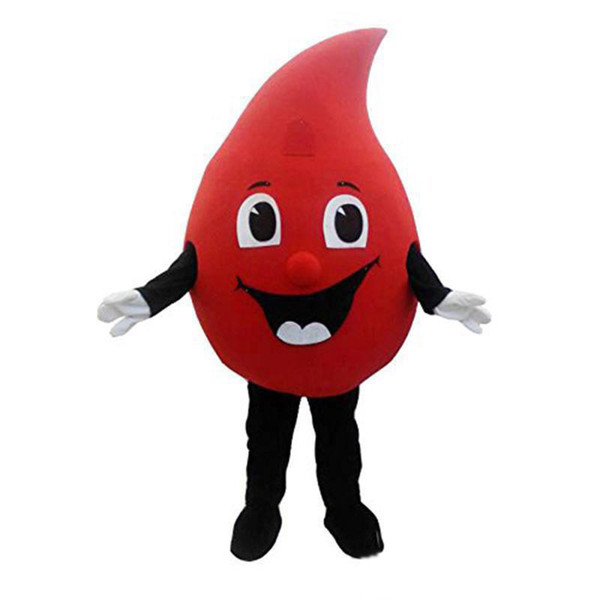 Hot sale New special customized red Drop of blood mascot costume Cartoon Fancy Dress