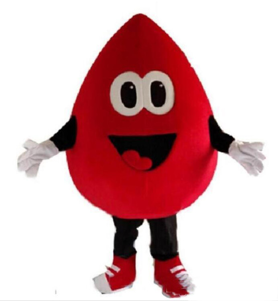 Discount factory sale red blood drop mascot costume cartoon character fancy dress carnival costume anime kits mascot