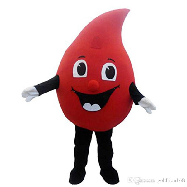 Factory direct sale Red Drop of blood mascot costume Fancy Dress Halloween fantasia mascot costume for Public welfare activities&Valentine's