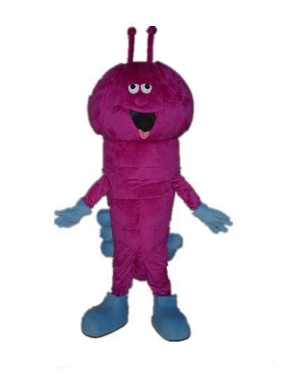 High quality hot Light and easy to wear a purple insect mascot costume with a big mouth for adult to wear